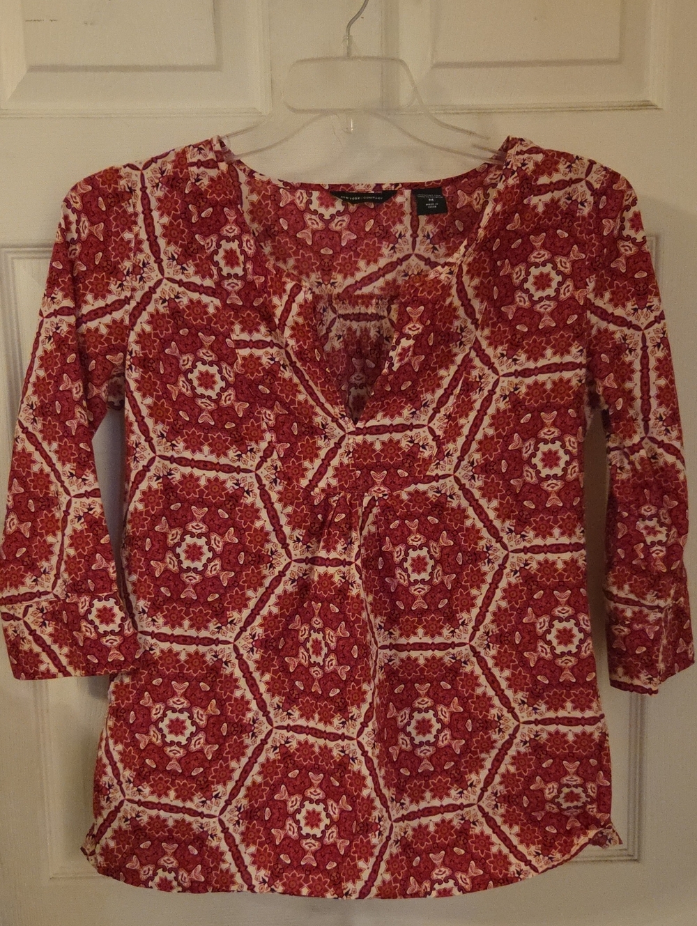 New York & Company Patterned Tunic Blouse
